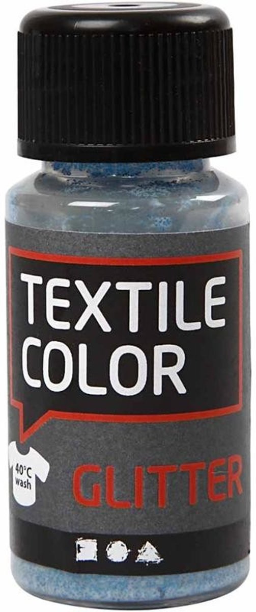 Textile Color, blauw, glitter, 50ml [HOB-33675]